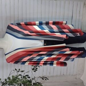 Misslook Striped Waterfall Kimono, Size 3XL